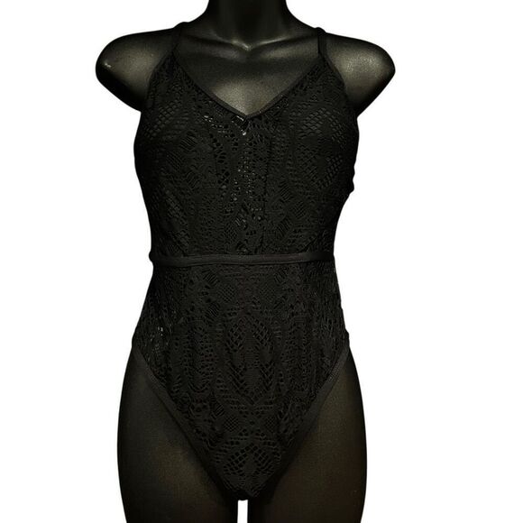 Reaction Kenneth Cole Black One Piece Swim Suit Women’s Small - Picture 1 of 4